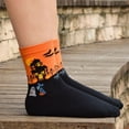 thumbnail image 2 of Orange and Black Haunted House Socks, 2 of 4