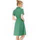 thumbnail image 5 of Vestido camisero de algodón con cuello abotonado y vestidos tipo safari para mujerVerde XL, 5 of 6