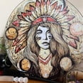 thumbnail image 4 of Tambour avec Bâtons de Tambour Guérison Spirituelle Chakra Réflexion Équilibrée Cadre de Méditation, 4 of 5