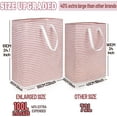 thumbnail image 2 of Caroeas 100L XL Laundry Basket, Waterproof Extra Large Laundry Basket, Foldable Laundry Basket with Soft Cotton Handles, Laundry Hamper Easy Storage （ Pink ）, 2 of 5