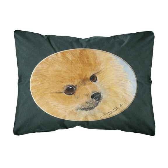 Caroline's Treasures SS8051PW1216 Pomeranian Decorative Canvas Fabric Pillow, 12H x16W, multicolor