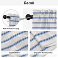 thumbnail image 5 of Navy Blue Striped Tier Curtains, Rustic Blue Stripe Modern Art Beige Light Filtering Kitchen Curtains, 2Pcs Rod Pocket Half Window Treatments Panels for Sink Cafe Cabinet Camper 27.5x24 Inches, 5 of 9