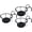 Black, variant on Iron Art Metal Railing Flower Pot Hanging Basket for Indoor Pot Holder Hanger 3 Pack Outdoor Plants Perfect for Porches and Patio Decor (Champagne)