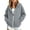 Gray, variant on Children's Plus Size Hoodies Zip Up Hooded Sweatshirt Kids Fashion Solid Color Long Sleeve With Pocket Warm Zipper For Girls And Boys