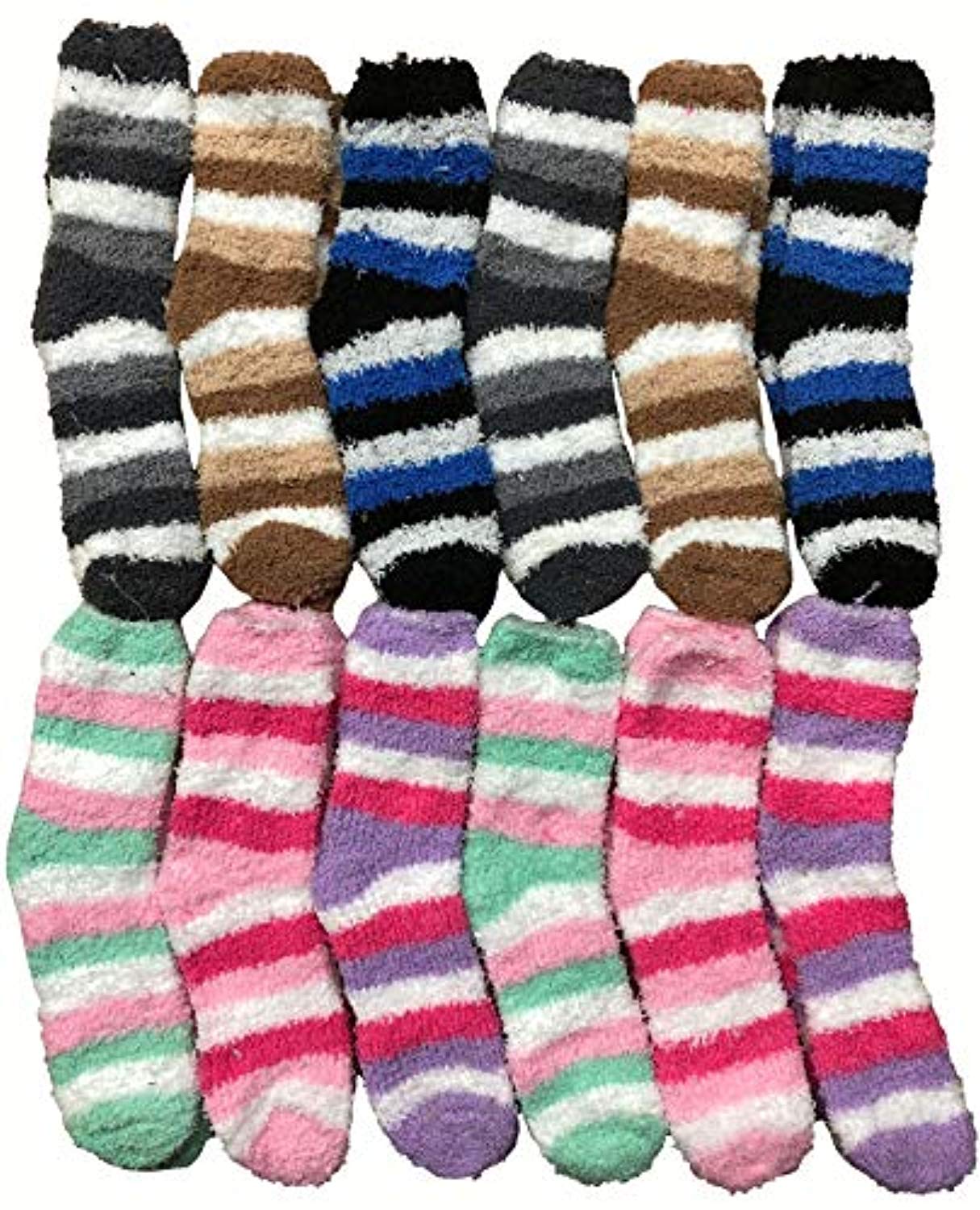 Wholesale Sock Deals Value Pack of Kids Fuzzy Socks, Assorted