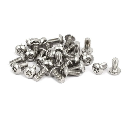 

M5x10mm 304 Stainless Steel Button Head Torx Security Tamper Proof Screws 30pcs
