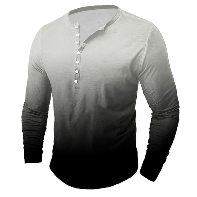 RXIRUCGD Chemises Blouses Décontractées à Manches Longues et Col Rond pour Hommes, Gris, Taille : 5TG