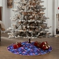 thumbnail image 4 of Sikiie Skull daisy purple Nativity Christmas Tree Skirt, Jesus Christian Winter Holiday Tree Mat Decoration(30-48IN)48", 4 of 6