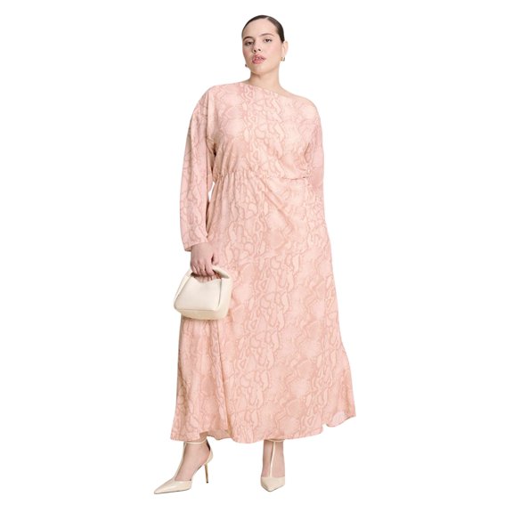 ELOQUII Women's Plus Size One Shoulder Asym Dress