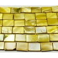thumbnail image 3 of 10x14mm About 25 Beads Mother Of Pearl Goldenrod Rectangle Beads For Jewelry Making, 3 of 4