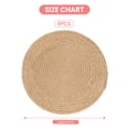 thumbnail image 2 of Garvee Set of 8 Round Jute Placemats 12 Inch Handwoven Natural Jute Table Mats, Rustic Farmhouse Table Decor for Dining Table, Kitchen, Wedding, Holiday Party, 2 of 7