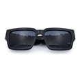 thumbnail image 2 of Locs Mens Bold Gothic Logo Thick Arm Horn Rim Gangster All Black Sunglasses [57mm] Black Gunmetal, 2 of 7