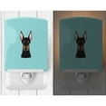 thumbnail image 2 of Checkerboard Blue Doberman Ceramic Night Light, 2 of 2