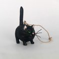 thumbnail image 1 of Lovely Resin Cat Figurine Hanging Ornament Statue for Car Tabletop Decor Decoration - Black, 1 of 8