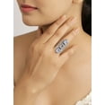 thumbnail image 2 of YoTreasure Moonstone Solid 925 Sterling Silver 3 Stone Ring Jewelry, 2 of 8