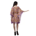 thumbnail image 4 of Moomaya Women's Short Tassel Kaftan Casual Swimwear Swimsuit Cover Up Short Beach Caftan Dress, 4 of 7