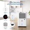 thumbnail image 3 of 2500 Sq.Ft Dehumidifier for Basement with Drain Hose, 34 Pints Dehumidifiers for Home Large Room ,Bedroom, 3 Modes, Smart Humidity Control, Auto Defrost, 24H Timer, 3 of 7