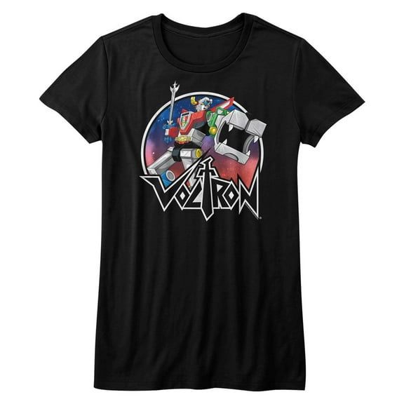 Voltron Circle Robot Sketch Black Women's Bella T-Shirt