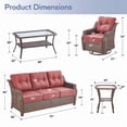 thumbnail image 2 of Gymojoy Patio Furniture Sets, Rattan Outdoor Patio Sectional Furniture Sofa Set, Wicker Patio Swivel Glider Set for Backyard, 2 of 11