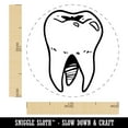 thumbnail image 2 of Realistic Tooth Molar Sparkling Clean Dental Self-Inking Rubber Stamp Ink Stamper - Blue Ink - Medium 1 Inch, 2 of 7