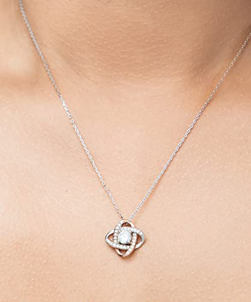amangny New Fiancee Gifts, I'm not Saying I Love You Because You're My Other Half, but I do, Fiancee Love Knot Rose Gold Necklace from, Presents, Gift Giving, Christmas, Stocking Stuffers,