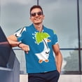 thumbnail image 3 of Wukai Goose Holding an Umbrella Men’s Polo Shirts,Quick-Dry Athletic Shirt,Classic Fit Shirts-3X-Large, 3 of 8