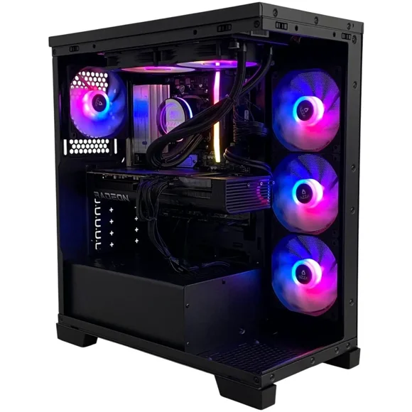 AZZA Carmel Gaming Desktop PC, AMD Ryzen 7 7800X3D, AMD Radeon RX 9070 XT, 32GB DDR5, 2TB M.2 SSD, Windows 11 Home