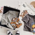 thumbnail image 2 of Disney Tigger Winnie The Pooh niños dibujos animados bordado tridimensional de manga corta de algodón verano niños niña camiseta Top130cm zhangyuxiang CONDUJO, 2 of 2