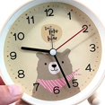 thumbnail image 3 of Reloj despertador analógico de cuarzo con dibujos de animales, redondo, silencioso, luz nocturna, para escritorio, oficina, dormitorio, 3 of 5
