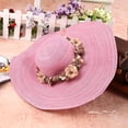 thumbnail image 6 of YooGuoGuo Foldable Travel Straw Hat Big Brim Cap Sun Hat Wide Brim Sunscreen Sun Hat Beach Cap for Female in Summer, 6 of 9