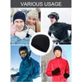 thumbnail image 5 of BlinkLLX 3 Pieces Winter Warm Skull Cap Soft Fleece Beanie Hat Thick Windproof Watch Cap Skiing Outdoor Warm Colored for Men Women, 5 of 13