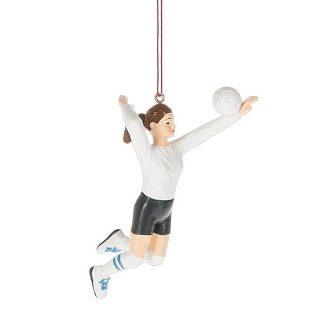 Female Volleyball Player Womens Sports Christmas Tree Ornament 3.75 inch by