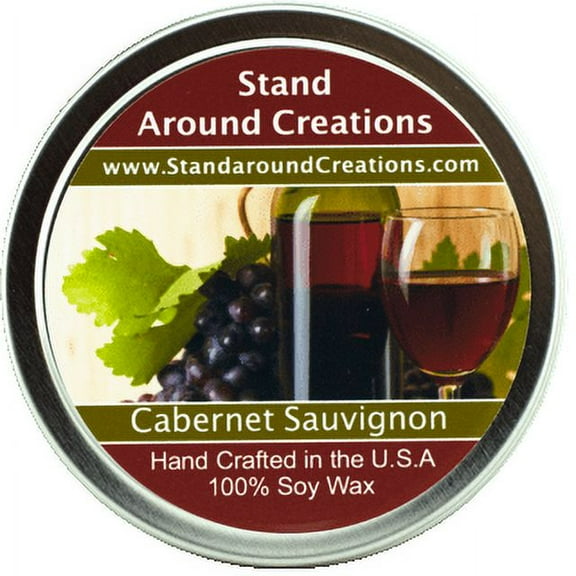 CABERNET SAUVIGNON TIN 6-OZ. ALL NATURAL SOY CANDLE