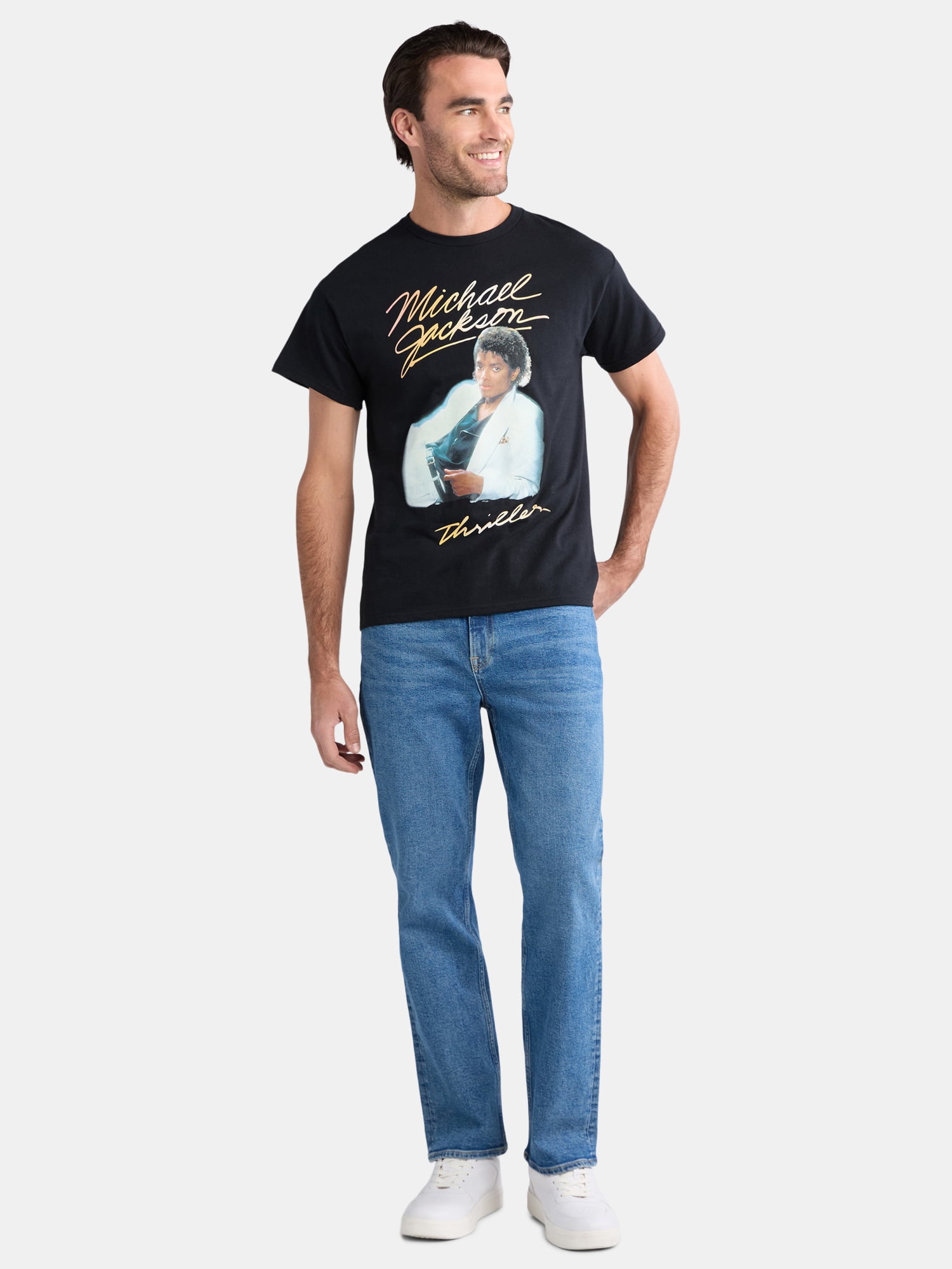 Michael Jackson Men's and Big Men's Thriller and Billie Jean Graphic Tee, 2-Pack, Sizes S-3XL