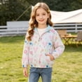thumbnail image 6 of BLTIBY Kids Rain Jacket Windproof Long Sleeve Cute Printed Zip Up Hooded Jackets Lightweight Outdoor Raincoats with Pockets Multicolor 2 1-2 Years, 6 of 9