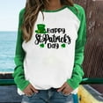 thumbnail image 2 of QIPOPIQ T-Shirts à Manches Longues à Col Rond pour Femmes T-Shirts de la Saint-Patrick T-Shirt Imprimé Trèfle de Printemps T-Shirt Vert Porte-Bonheur T-Shirts de la Saint-Patrick Tuniques Patchwork Hauts Chemises de Fête Aubaines, 2 of 6
