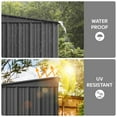 thumbnail image 6 of Asofer 6'x4' Outdoor Storage Shed, Heavy Duty Metal Garden Shed with Lockable Higher Hinged Door, Tool Storage for Patio, Backyard, Lawn, Dark Gray, 6 of 8