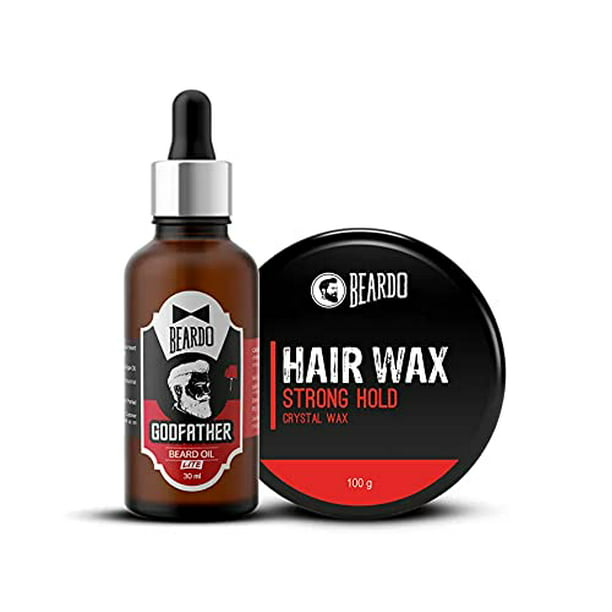 Beardo Hair Wax - Strong Hold (100gm) & Beardo Godfather Oil (30ml) Combo -  