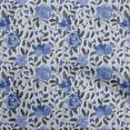 thumbnail image 1 of oneOone Tissu Viscose Chiffon Bleu Moyen Floral Rétro Matériel de Robe Tissu Imprimé Tissu au Mètre 42 Pouces de Large, 1 of 5