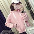 thumbnail image 4 of Women's Rabbit Ears Hoodie Blouse Long Sleeve Loose Fit Fashion Top Sweatshirt Comfortable Casual T-Shirt, 4 of 6
