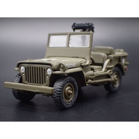 (Open Box) WWII WILLYS MB JEEP MILITARY ARMY 1:64 SCALE DIORAMA DIECAST MODEL CAR