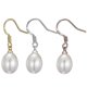 thumbnail image 2 of Pendientes colgantes de perlas de agua dulce naturales en forma de lágrima para mujer, dorados, 2 of 4