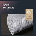 thumbnail image 4 of PVC Insulation Placemat 14.96 in x 14.96 in x 0.19 in – Gold or Silver Hollowed-Out Design, Non-Slip, Double-Thick, Reversible, Easy-Clean Kitchen Table Mat, 4 of 7