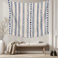 thumbnail image 5 of Navy Blue Large Tapestry for Bedroom Wall Hanging Tapestry, Modern Geometric Abstract Art Striped Ceiling Backdrop Tapestries Poster Blanket Wall Decor for Teens Room Living Room Dorm 85" x 90", 5 of 8