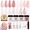 Classic Sweet Pink, variant on Azurebeauty Dip Powder Nail Kit, No UV Light 12 Pcs Starter Set with Base Top Coat Activator - Amber Glitter & Nude Gold