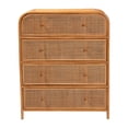thumbnail image 6 of bali & pari Sampit Rattan 4-Drawer Storage Cabinet - Handwoven Cane Unit, 6 of 6