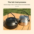 thumbnail image 3 of Outdoor Stainless Steel Kettle Locking Handle Camping Hung Pot Portable Coffee Pot Tea Pot Picnic Cooker 1.1L Teapot Water Boiling Accessory, 3 of 8