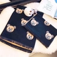 thumbnail image 3 of Parent-Child Dog Bear Animal Kids Scarves Korean Christmas Winter Classic Double-Sided Thick Cashmere Women Girls Wholesale, 3 of 4