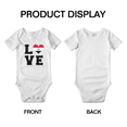 thumbnail image 3 of Love Egypt Flag Heart Baby Jumpsuits (White, 3-6 Months), 3 of 5