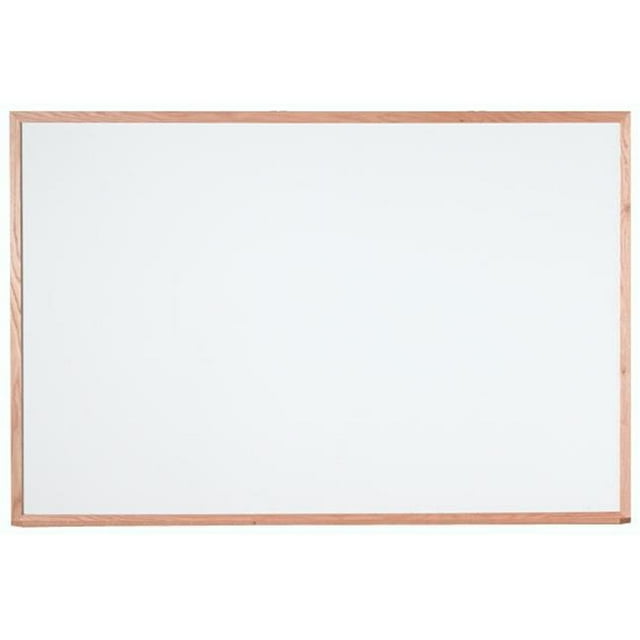 Aarco Products WOC1824 Oak Frame White Melamine Markerboard